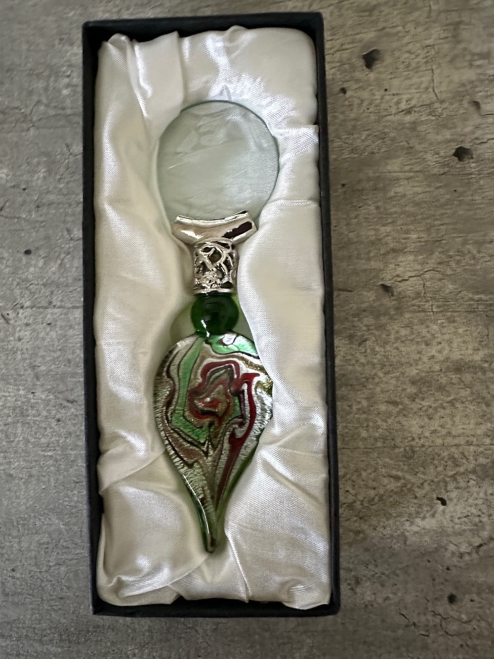 Vintage Blown Glass Lupe Magnifier